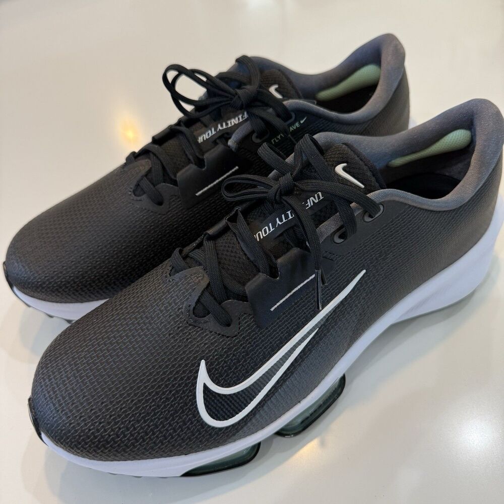 Nike Air Zoom Infinity Tour 2 Black White Golf Shoes Cleats Mens Size 12 Wide
